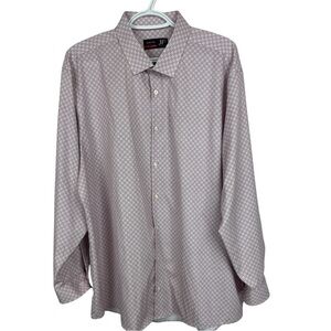 🥑5/$25 Men's JF J. Ferrar Slim Stretch Dress Shirt XL 17-17.5